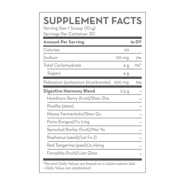 Digestive Harmony Supplement Facts