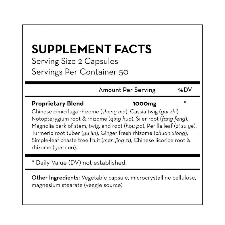 Bounce Back Supplement Facts