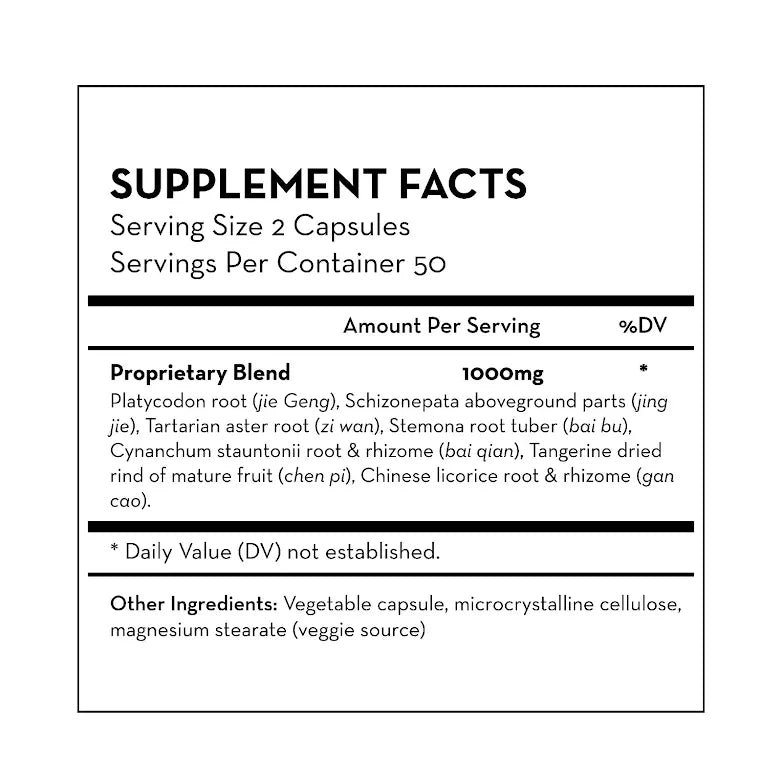 Breathe Clear Supplement Facts